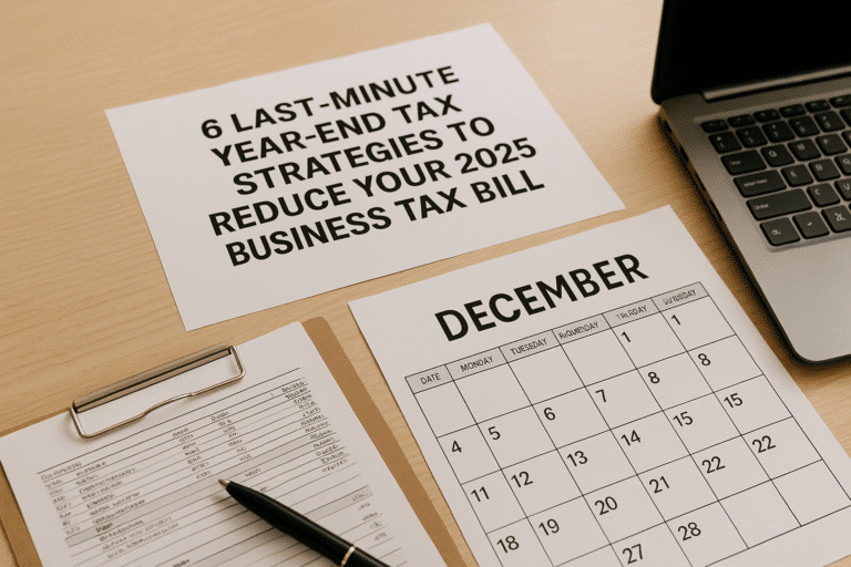 6 Year-End Tax Strategies to Cut Your 2025 Business Taxes